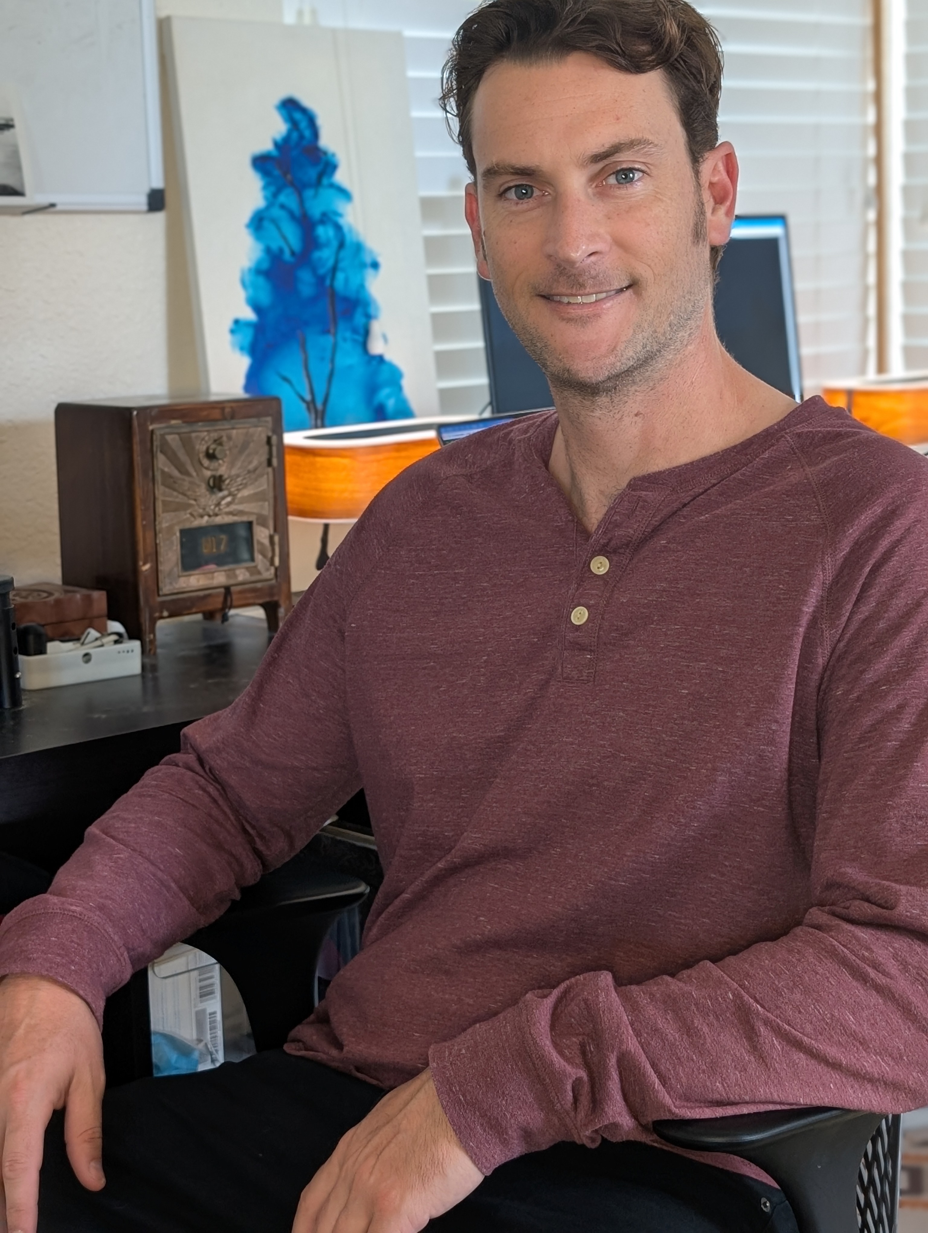 Bradley Seraphin at his desk